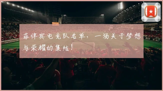 菲律宾电竞队名单，一场关于梦想与荣耀的集结！